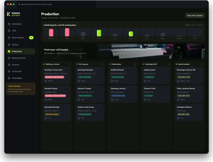 Production board